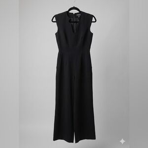 Tahari 2P Chic Black Sleeveless Wide Leg Jumpsuit